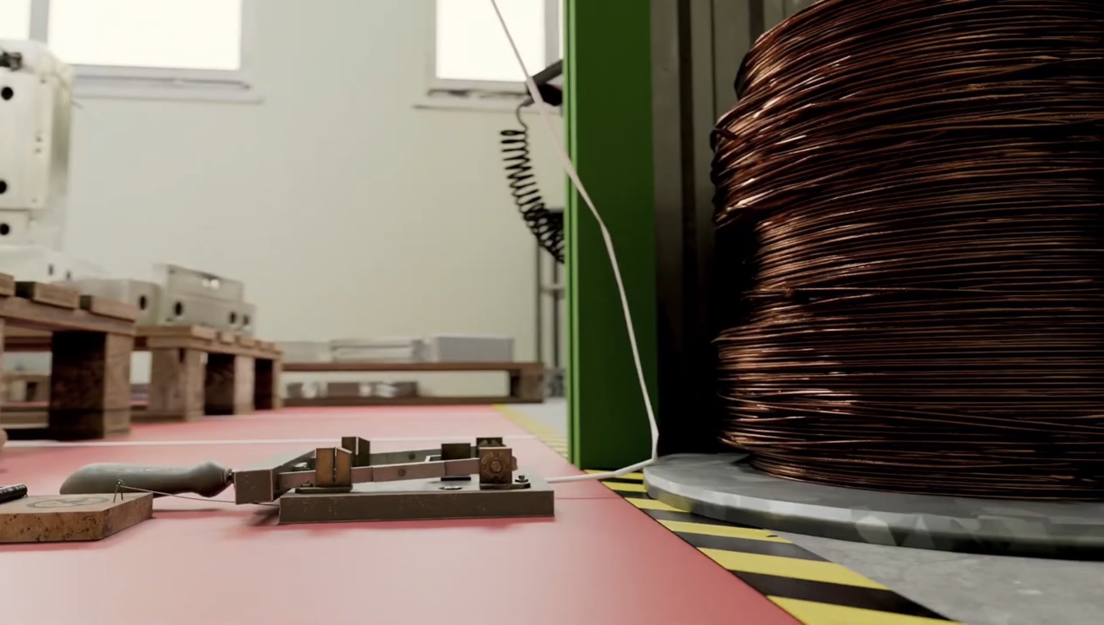 cable processing at Fastron Hungária's plant in Tolna, Hungary